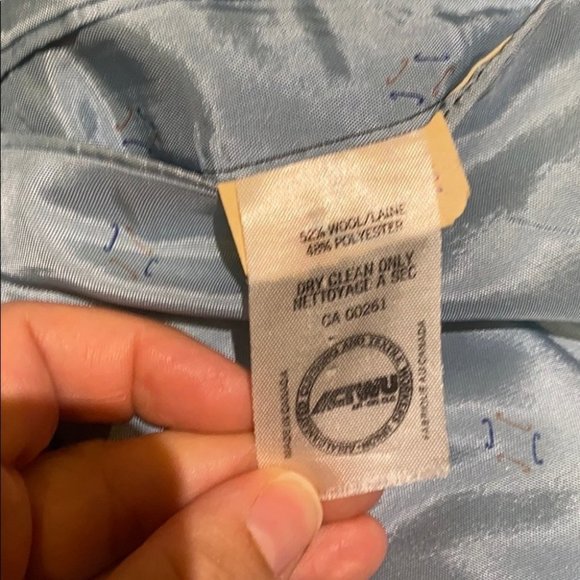 HENLEY by Tiptop Men Navy Blue Dress Suit Blazer Gold Bottoms Jacket Size 43R - Picture 7 of 8